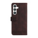 For Samsung Galaxy S24+ Skin Feel Life Tree Metal Button Leather Phone Case(Brown)