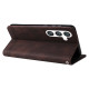 For Samsung Galaxy S24+ Skin Feel Life Tree Metal Button Leather Phone Case(Brown)