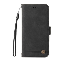 For Samsung Galaxy S24+ Skin Feel Life Tree Metal Button Leather Phone Case(Black)