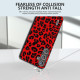 For Samsung Galaxy S24+ 5G ABEEL Black Edge Leopard Phone Case(Red Leopard)