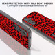 For Samsung Galaxy S24+ 5G ABEEL Black Edge Leopard Phone Case(Red Leopard)