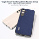For Samsung Galaxy S24+ 5G ABEEL Black Edge Genuine Leather Mino Phone Case(Royal Blue)
