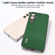 For Samsung Galaxy S24+ 5G ABEEL Black Edge Genuine Leather Mino Phone Case(Green)