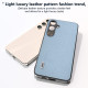 For Samsung Galaxy S24+ 5G ABEEL Black Edge Genuine Leather Mino Phone Case(Blue)