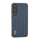For Samsung Galaxy S24+ 5G ABEEL Genuine Leather Luxury Black Edge Phone Case(Royal Blue)