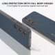 For Samsung Galaxy S24+ 5G ABEEL Genuine Leather Luxury Black Edge Phone Case(Royal Blue)
