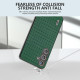 For Samsung Galaxy S24+ 5G ABEEL Genuine Leather Luxury Black Edge Phone Case(Night Green)