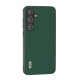 For Samsung Galaxy S24+ 5G ABEEL Genuine Leather Silky Soft Black Edge Phone Case(Green)
