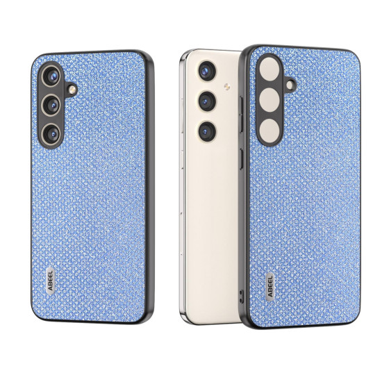 For Samsung Galaxy S24+ 5G ABEEL Diamond Black Edge Phone Case(Sapphire Blue)