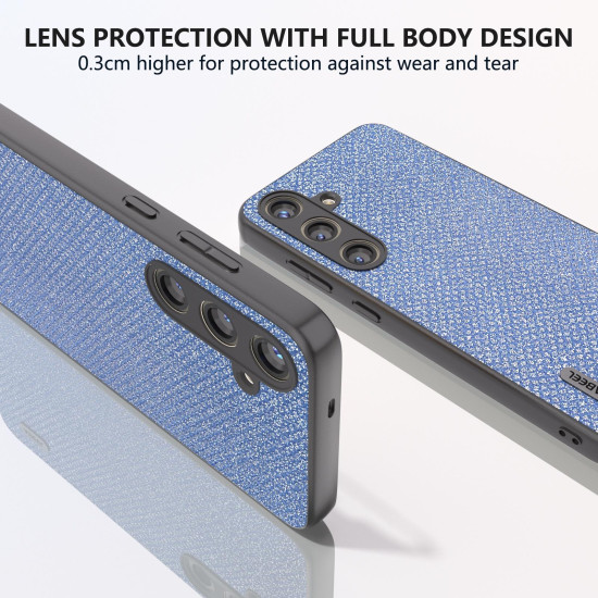 For Samsung Galaxy S24+ 5G ABEEL Diamond Black Edge Phone Case(Sapphire Blue)