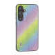 For Samsung Galaxy S24+ 5G ABEEL Diamond Black Edge Phone Case(Rainbow Diamond)