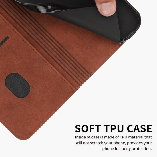 For Samsung Galaxy S24+ Diamond Splicing Skin Feel Magnetic Leather Phone Case(Brown)