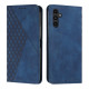For Samsung Galaxy S24+ Diamond Splicing Skin Feel Magnetic Leather Phone Case(Blue)
