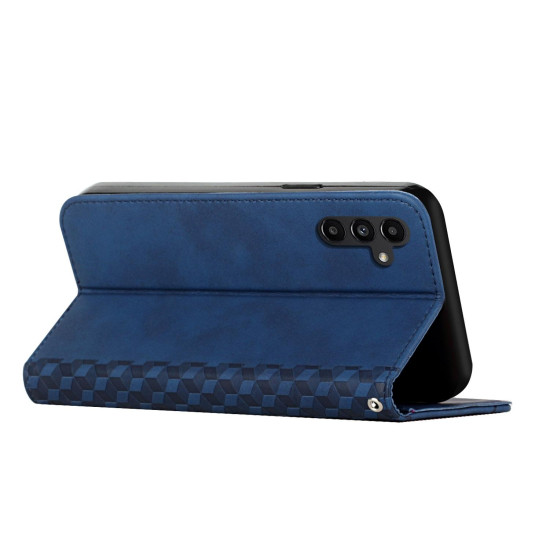 For Samsung Galaxy S24+ Diamond Splicing Skin Feel Magnetic Leather Phone Case(Blue)