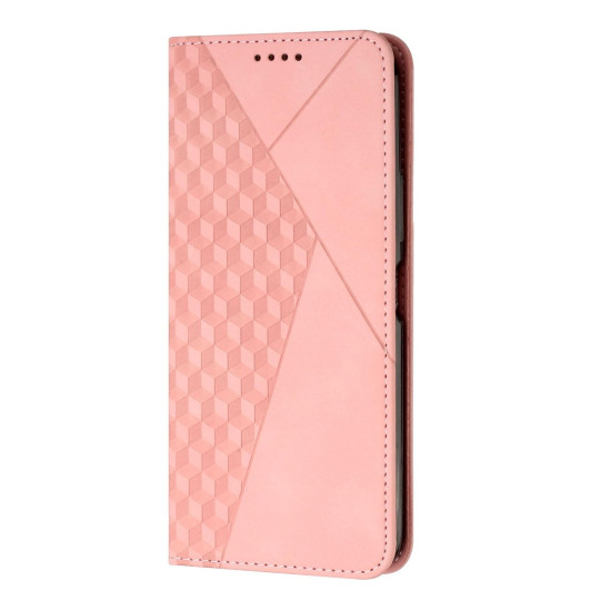 For Samsung Galaxy S24+ Diamond Splicing Skin Feel Magnetic Leather Phone Case(Rose Gold)
