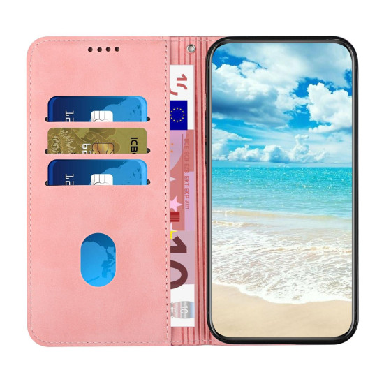 For Samsung Galaxy S24+ Diamond Splicing Skin Feel Magnetic Leather Phone Case(Rose Gold)