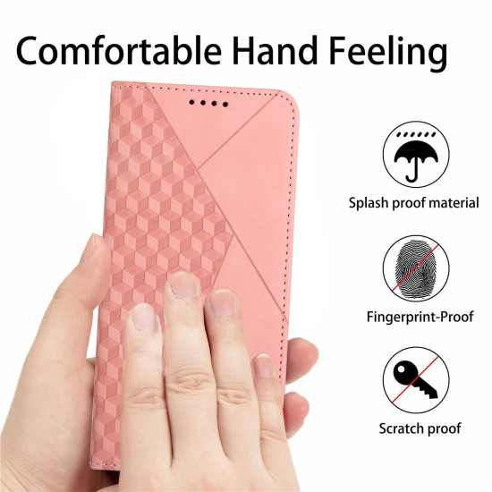 For Samsung Galaxy S24+ Diamond Splicing Skin Feel Magnetic Leather Phone Case(Rose Gold)