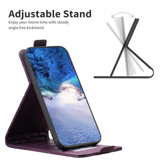 For Samsung Galaxy S24+ 5G Diamond Lattice Vertical Flip Leather Phone Case(Dark Purple)
