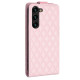 For Samsung Galaxy S24+ 5G Diamond Lattice Vertical Flip Leather Phone Case(Pink)