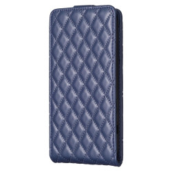 For Samsung Galaxy S24+ 5G Diamond Lattice Vertical Flip Leather Phone Case(Blue)