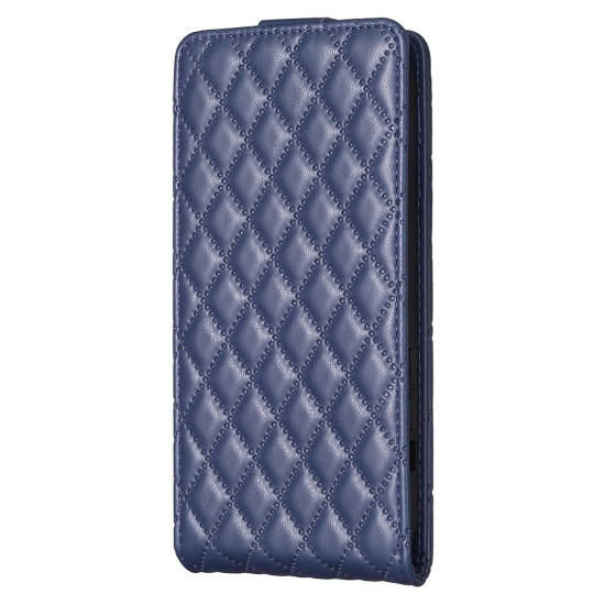 For Samsung Galaxy S24+ 5G Diamond Lattice Vertical Flip Leather Phone Case(Blue)