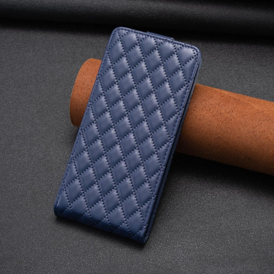 For Samsung Galaxy S24+ 5G Diamond Lattice Vertical Flip Leather Phone Case(Blue)