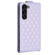 For Samsung Galaxy S24+ 5G Diamond Lattice Vertical Flip Leather Phone Case(Purple)