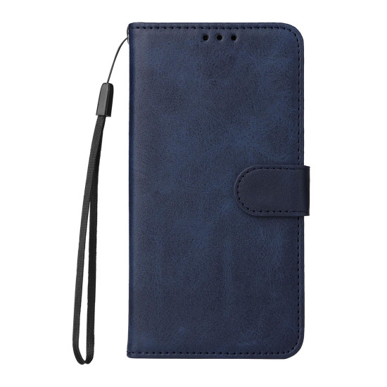For Samsung Galaxy S24+ Classic Calf Texture Flip Leather Phone Case(Blue)