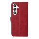 For Samsung Galaxy S24+ Classic Calf Texture Flip Leather Phone Case(Red)