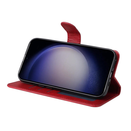 For Samsung Galaxy S24+ Classic Calf Texture Flip Leather Phone Case(Red)
