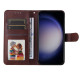 For Samsung Galaxy S24+ Classic Calf Texture Flip Leather Phone Case(Brown)