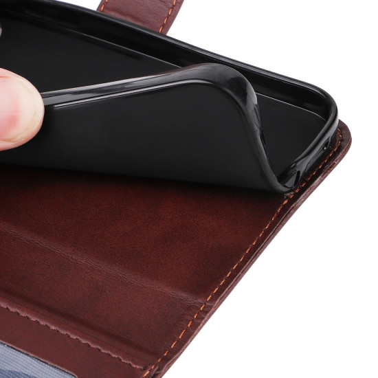 For Samsung Galaxy S24+ Classic Calf Texture Flip Leather Phone Case(Brown)
