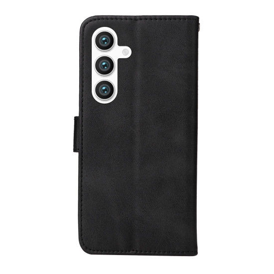 For Samsung Galaxy S24+ Classic Calf Texture Flip Leather Phone Case(Black)