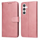 For Samsung Galaxy S24+ Classic Calf Texture Flip Leather Phone Case(Rose Gold)