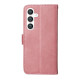 For Samsung Galaxy S24+ Classic Calf Texture Flip Leather Phone Case(Rose Gold)
