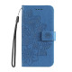 For Samsung Galaxy S24+ 7-petal Flowers Embossing Leather Phone Case(Blue)