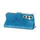 For Samsung Galaxy S24+ 7-petal Flowers Embossing Leather Phone Case(Blue)