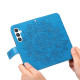 For Samsung Galaxy S24+ 7-petal Flowers Embossing Leather Phone Case(Blue)