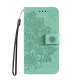 For Samsung Galaxy S24+ 7-petal Flowers Embossing Leather Phone Case(Green)