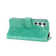 For Samsung Galaxy S24+ 7-petal Flowers Embossing Leather Phone Case(Green)