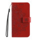 For Samsung Galaxy S24+ 7-petal Flowers Embossing Leather Phone Case(Red)