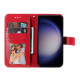 For Samsung Galaxy S24+ 7-petal Flowers Embossing Leather Phone Case(Red)