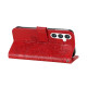 For Samsung Galaxy S24+ 7-petal Flowers Embossing Leather Phone Case(Red)