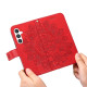 For Samsung Galaxy S24+ 7-petal Flowers Embossing Leather Phone Case(Red)