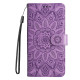 For Samsung Galaxy S24+ Embossed Sunflower Leather Phone Case(Purple)