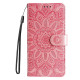 For Samsung Galaxy S24+ Embossed Sunflower Leather Phone Case(Rose Gold)