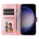 For Samsung Galaxy S24+ Embossed Sunflower Leather Phone Case(Rose Gold)