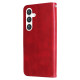 For Samsung Galaxy S24+ Fashion Calf Texture Zipper Leather Phone Case(Red)