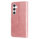 For Samsung Galaxy S24+ Fashion Calf Texture Zipper Leather Phone Case(Rose Gold)