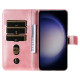 For Samsung Galaxy S24+ Fashion Calf Texture Zipper Leather Phone Case(Rose Gold)